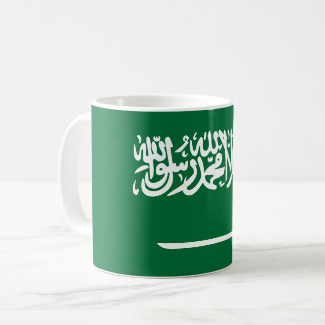 Taza De Café Bandera de Arabia Saudita (Anverso izquierdo)