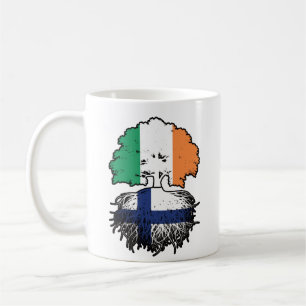 Taza De Café Bandera de árboles finlandesa irlandesa de Finland