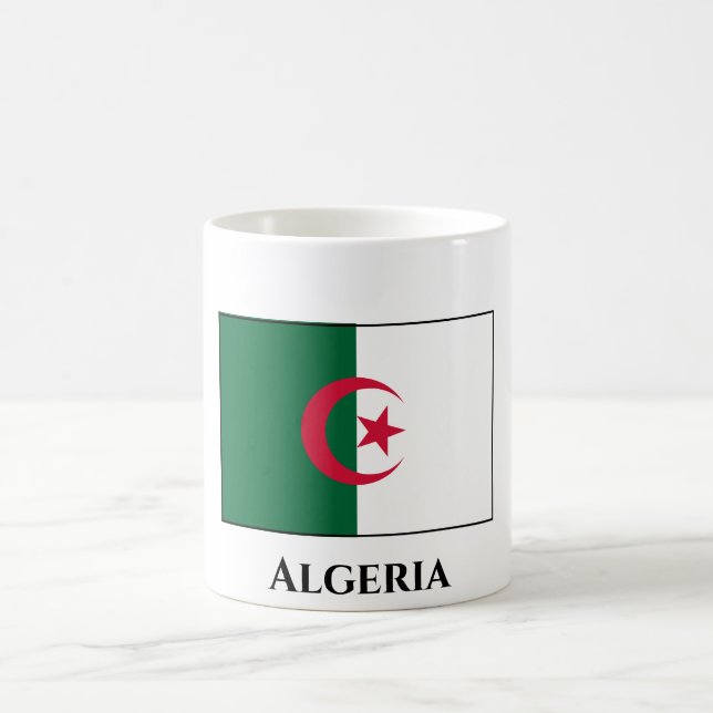 Taza De Café Bandera de Argelia (Argelia) (Centro)