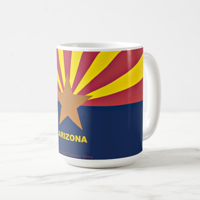 Taza De Café Bandera de Arizona (Anverso derecho)