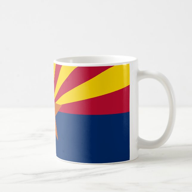 Taza De Café Bandera de Arizona (Derecha)