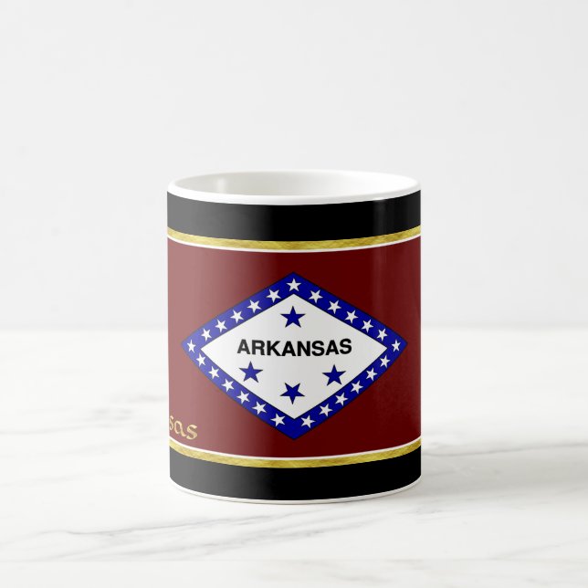 Taza De Café Bandera de Arkansas (Centro)