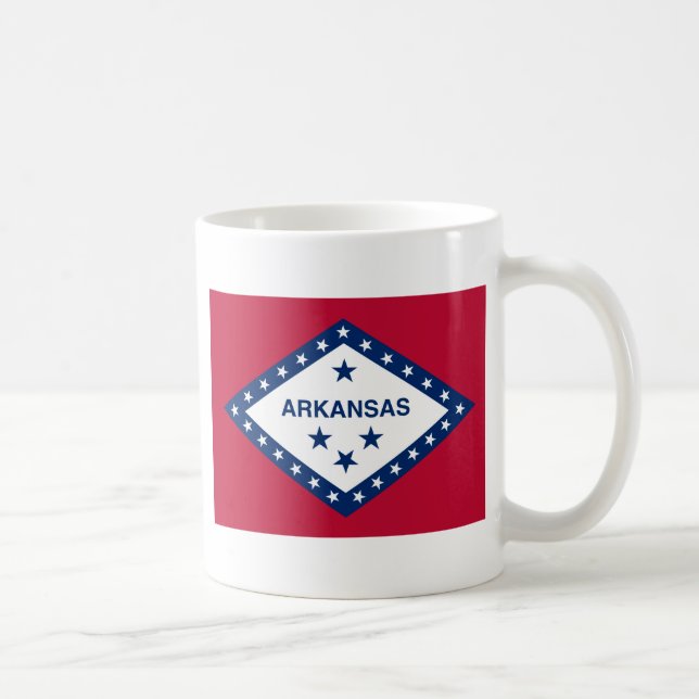 Taza De Café Bandera de Arkansas (Derecha)