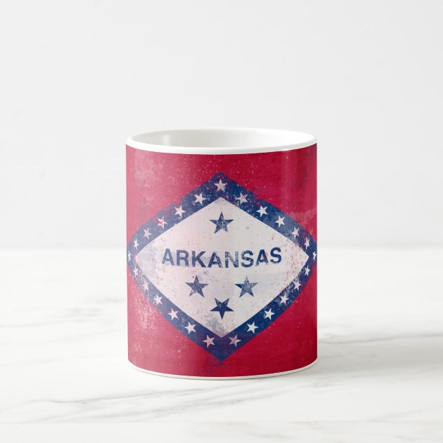 Taza De Café Bandera de Arkansas con problemas (Centro)