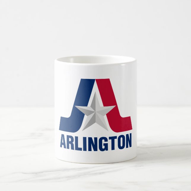 Taza De Café Bandera de Arlington, Texas Coffee Mug (Centro)