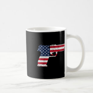 Taza De Café Bandera De Armas Estadounidense Pistol 4 De Julio