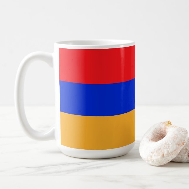 Taza De Café Bandera de Armenia (Con donut)