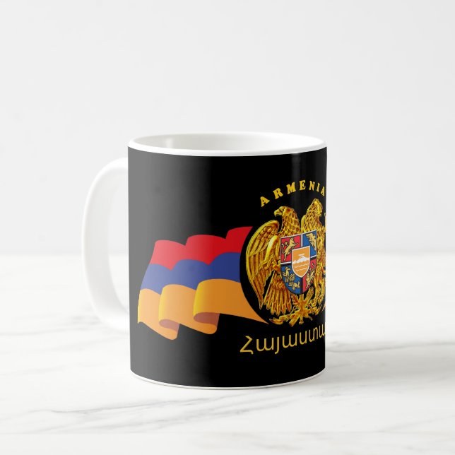 Taza De Café Bandera de Armenia Mug (Anverso izquierdo)