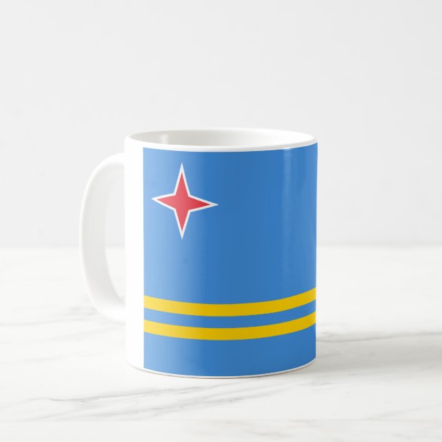 Taza De Café Bandera de Aruba (Anverso izquierdo)