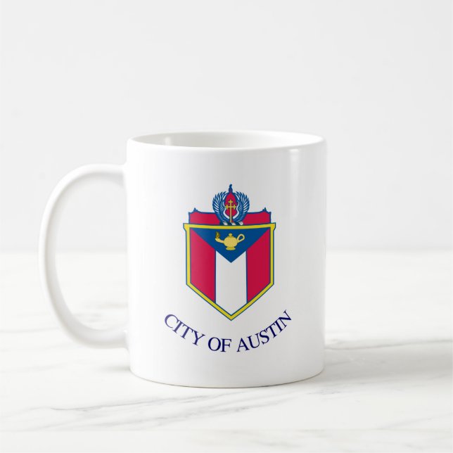 Taza De Café Bandera de Austin, Texas (Izquierda)