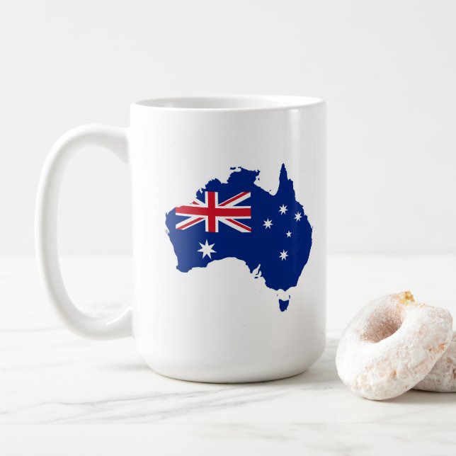 Taza De Café Bandera de Australia (Con donut)