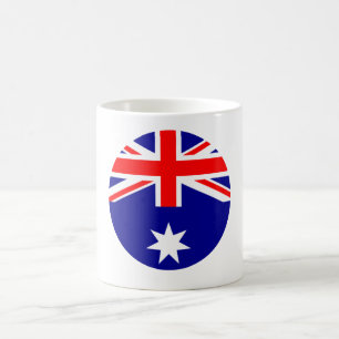 Taza De Café Bandera de Australia - Círculo del Zazzle del MUSE
