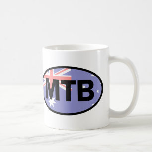 Taza De Café Bandera de Australia en bicicleta de montaña