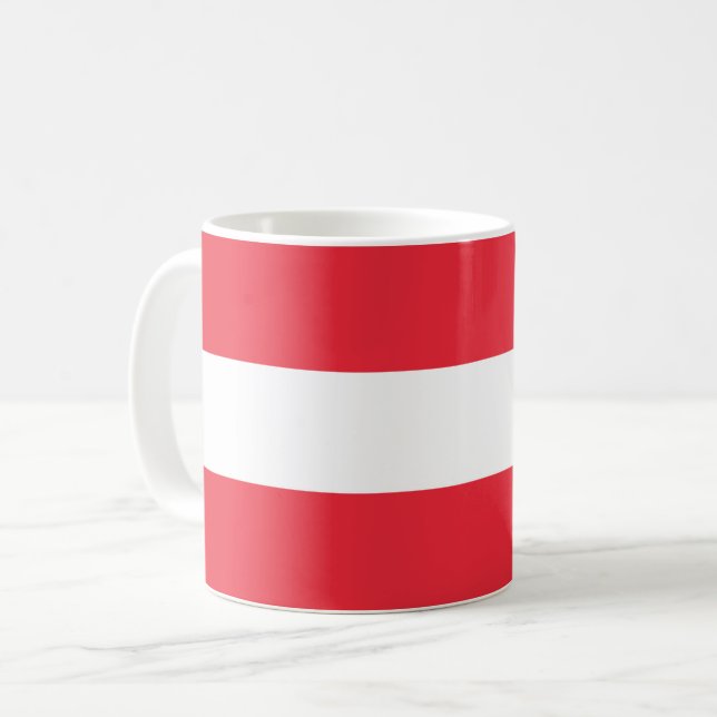 Taza De Café Bandera de Austria (Anverso izquierdo)