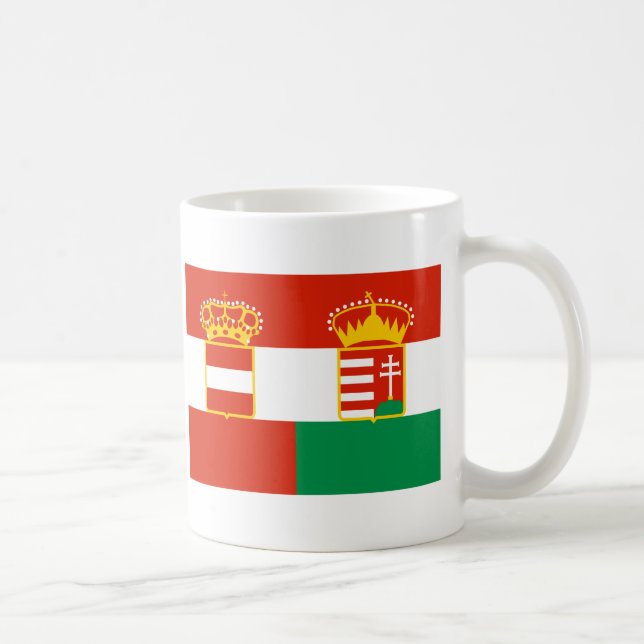 Taza De Café Bandera de Austria Hungría (1869-1918) (Derecha)