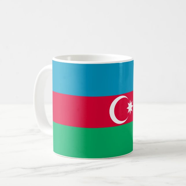 Taza De Café Bandera de Azerbaiyán (Anverso izquierdo)