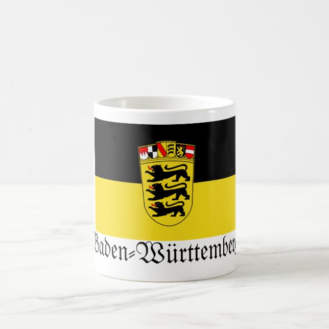 Taza De Café Bandera de Baden-Württemberg (Centro)