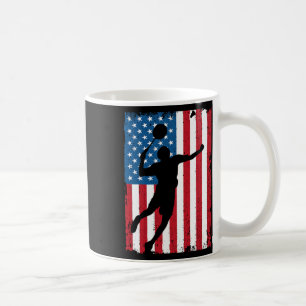 Taza De Café Bandera De Badminton De Eeuu Bandera Deportiva De