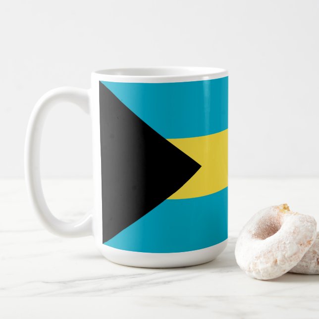Taza De Café Bandera de Bahamas (Con donut)