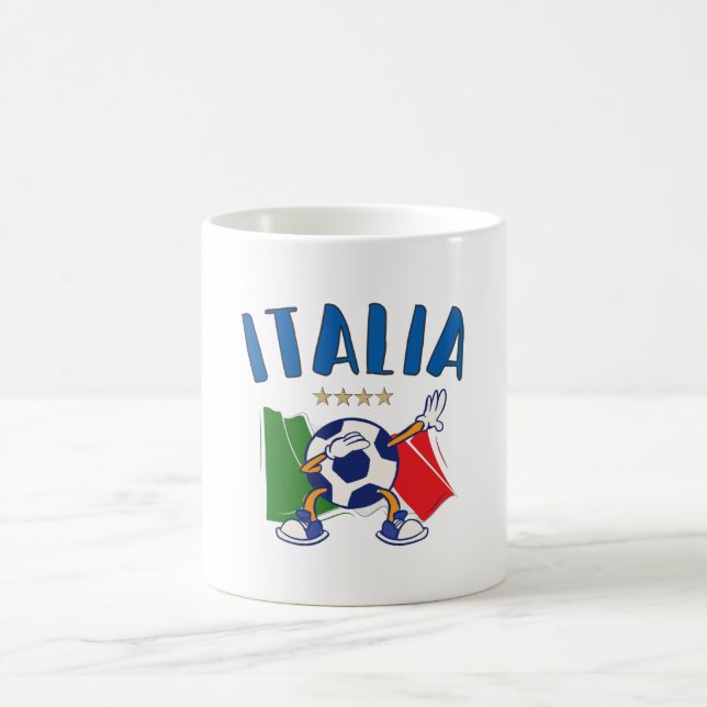 Taza De Café Bandera de baloncesto en Italia 4 estrellas (Centro)