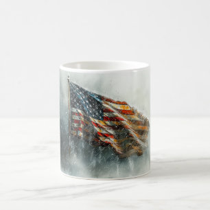 Taza De Café Bandera de batalla estadounidense