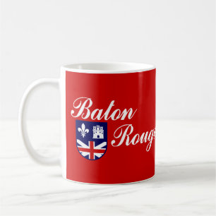 Taza De Café Bandera de Baton Rouge, Louisiana Café Mug