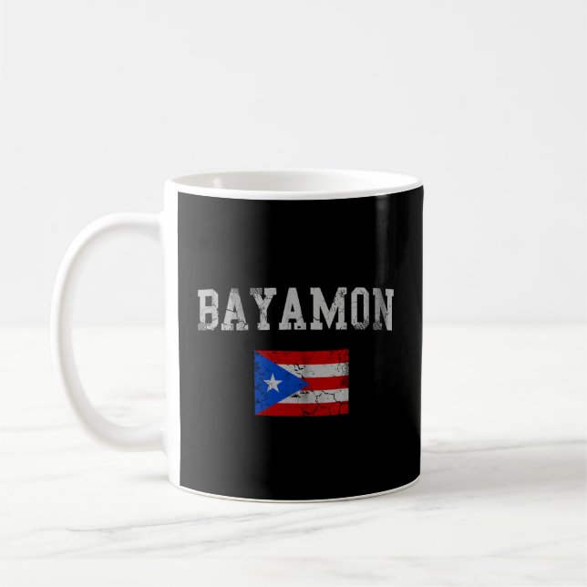 Taza De Café Bandera de Bayamon Puerto Rico (Izquierda)