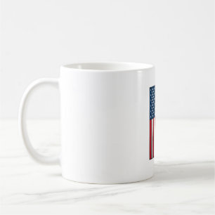Taza De Café Bandera de béisbol deteriorada diseño vectorial vi