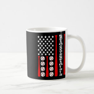 Taza De Café Bandera De Béisbol Estadounidense Patriótica - Bas