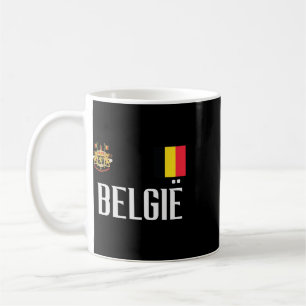 Taza De Café Bandera de Bélgica Belgie Footll Fútbol Aficionado