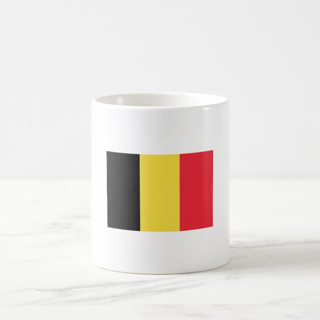 Taza De Café Bandera de Bélgica Mug (Centro)