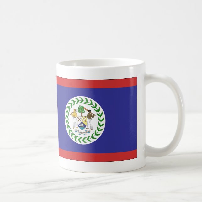 Taza De Café Bandera de Belice (Derecha)