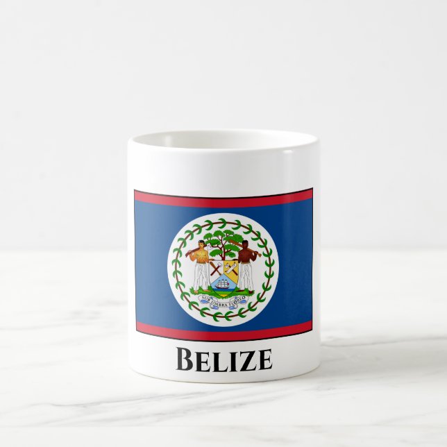Taza De Café Bandera de Belice (Centro)