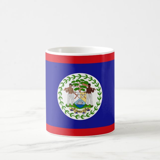 Taza De Café Bandera de Belice (Centro)