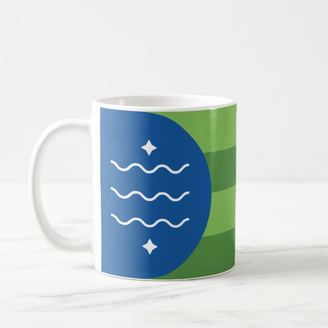 Taza De Café Bandera de Bellingham, Washington (Izquierda)