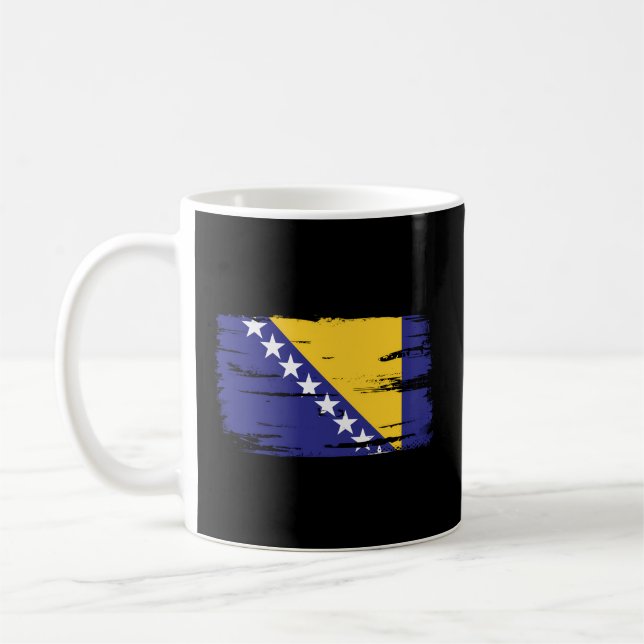 Taza De Café Bandera de Bosnia y Herzegovina (Izquierda)