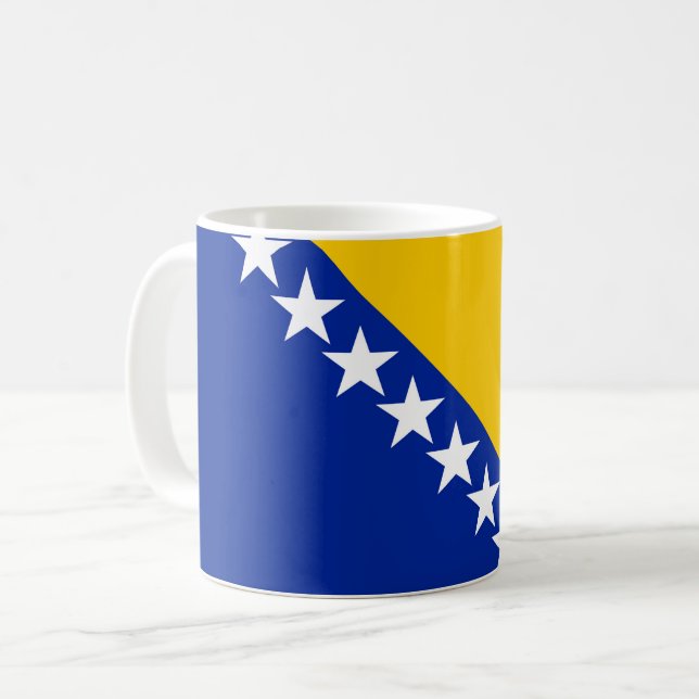 Taza De Café Bandera de Bosnia y Herzegovina (Anverso izquierdo)