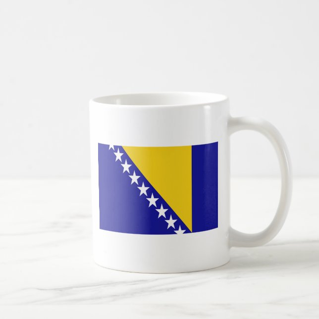 Taza De Café Bandera de Bosnia y Herzegovina (Derecha)