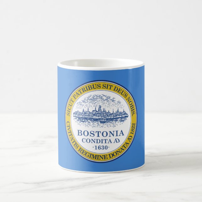 Taza De Café Bandera de Boston (Massachusetts) (Centro)
