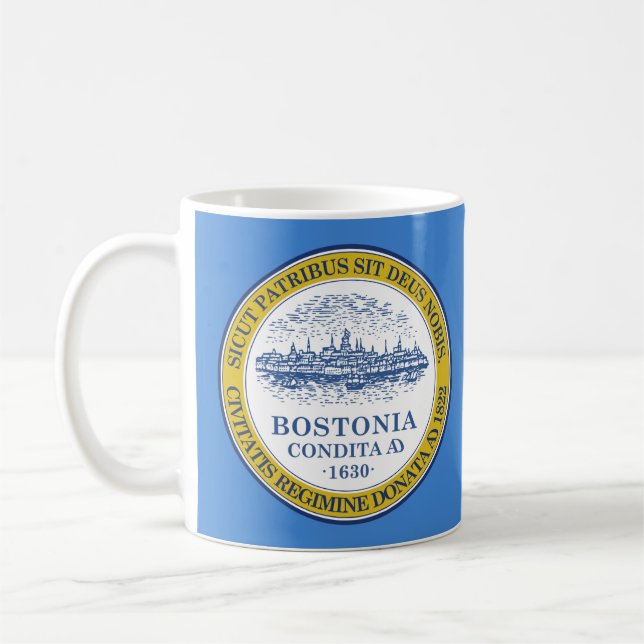 Taza De Café Bandera de Boston, Massachusetts (Izquierda)