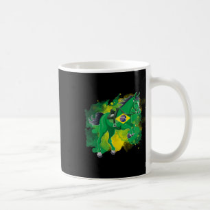 Taza De Café Bandera de Brasil en equitación