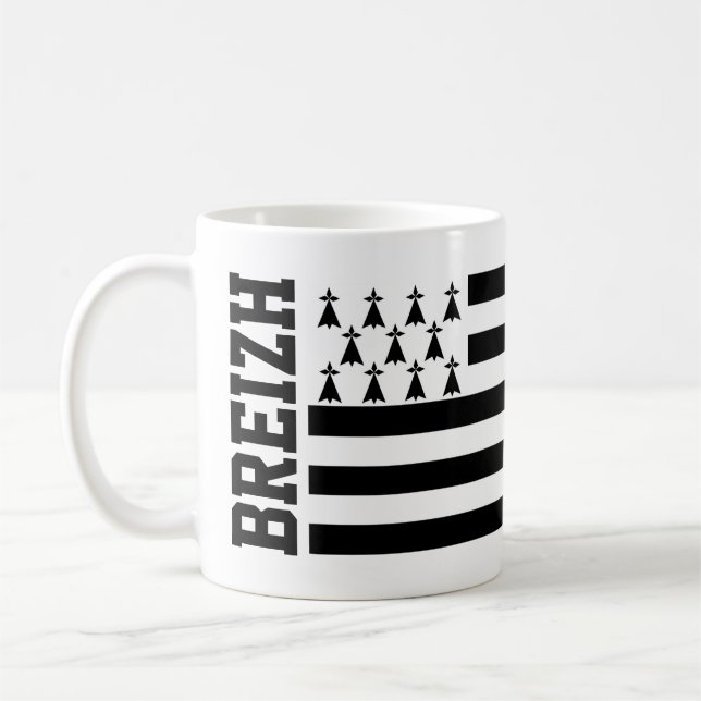 Taza De Café Bandera de Bretaña, Francia (Izquierda)