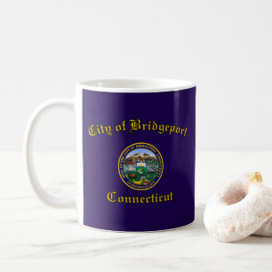 Taza De Café Bandera de Bridgeport, Connecticut