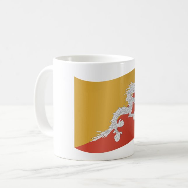 Taza De Café Bandera de Bután (Anverso izquierdo)