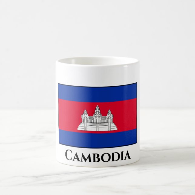 Taza De Café Bandera de Camboya (Centro)