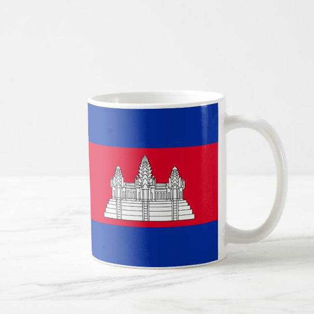 Taza De Café Bandera de Camboya (Derecha)