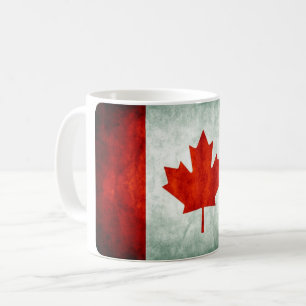Taza De Café Bandera de Canadá con problemas