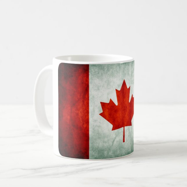 Taza De Café Bandera de Canadá con problemas (Anverso izquierdo)