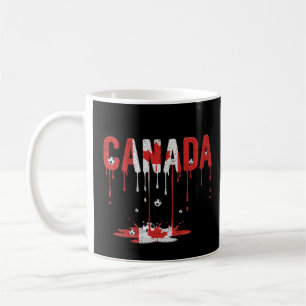 Taza De Café Bandera de Canadá Fútbol Soccer Dripping