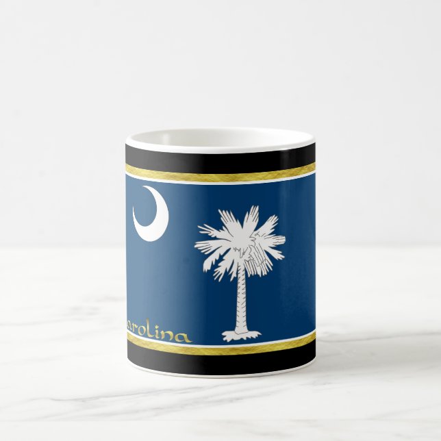 Taza De Café Bandera de Carolina del Sur (Centro)